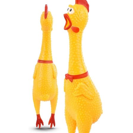 Huutava kana -lelu, hauska peli, stressiä lievittävä lelu, koiran lelut, puristus, kirkuva, huutava kana -lelu, pila, uutuus, juhlalahja lapsille, 