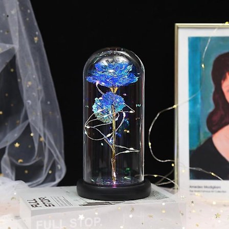 Eviga rosor skönhet och djur ros kit i glaskupol LED-lampor konstgjorda blommor ros gåvor för kvinnor mamma gåva