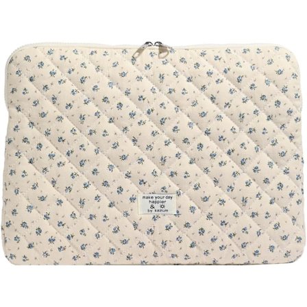 Laptop-sleeve med blomstermønster og polstring, Laptop-sleeve, Estetisk Laptop-sleeve, 15" Laptop-sleeve