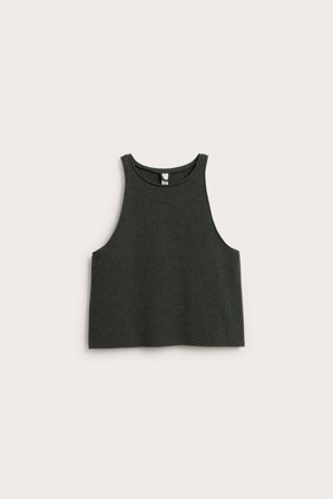 Kappahl | Ribbestrikket singlet | Antrasitt