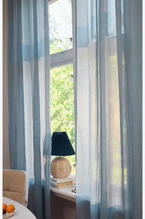 Jotex - Gardin 2-pakke Blå - CIA - Kjøp Barnegardiner hos Jotex