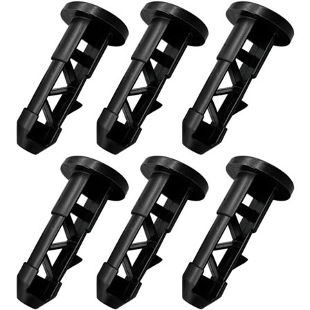 6 hængselstifter til skraldespandslåg 65x32mm plastik drejestifter til 240 liters skraldespande på hjul, sort