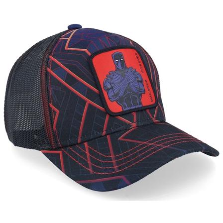 Capslab - Svart trucker Caps - Marvel Wakanda Black/Blue A-Frame Trucker @ Hatstore