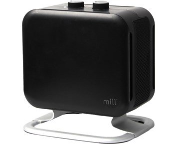 Compact värmefläkt 1800W med fot (svart) - Mill Compact värmefläkt, 1800W