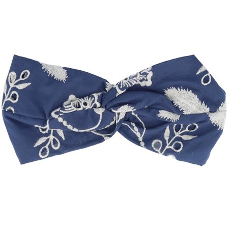 Mayser - Blå headband Lue - Quinn Embroidery Marine Headband @ Hatstore