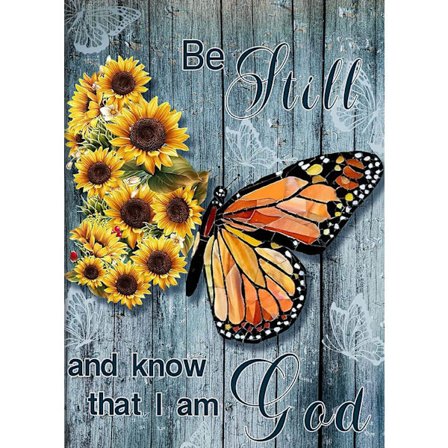 Keltainen perhonen timantti aikuisten taidemaalaussarja - aloittelija täysi d