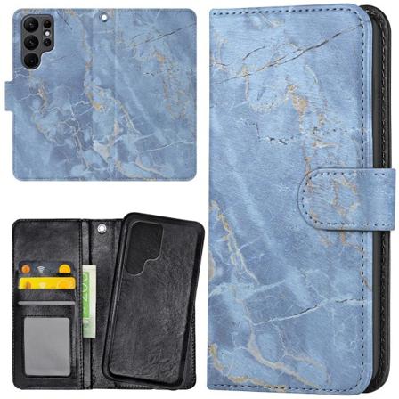 Samsung Galaxy S22 Ultra - Lommebok Deksel Marmor Multicolor