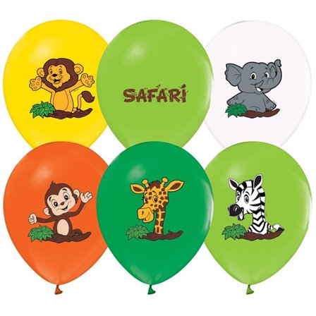 Safari Dyr Ballonger 5-pakning