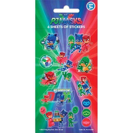 Pj Masks 6 lille ark klistermærker klistermærke