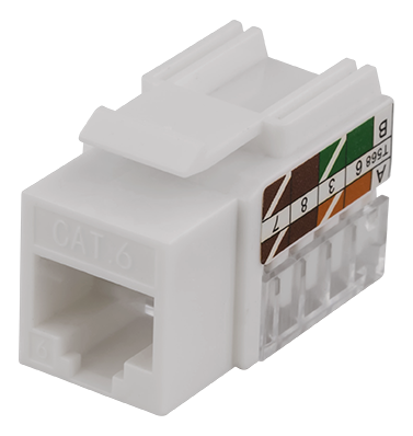 Deltaco MD-111 - Modulinnlegg - RJ-45 - hvit