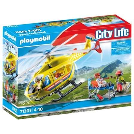 PLAYMOBIL 71203 Rescue Helicopter, Figur, City Action Rescuers