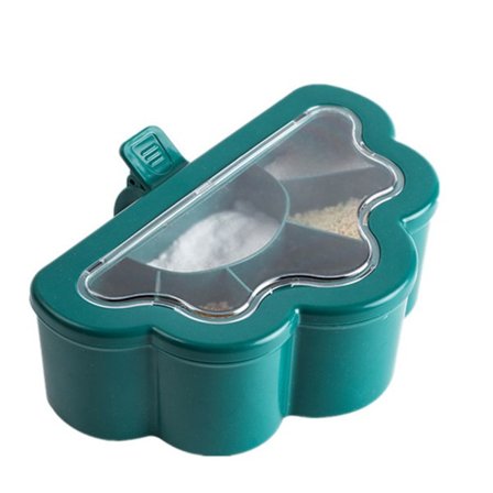 Kökskryddburk med genomskinligt lock och handtag 6 galler 6 skedar Set kryddask