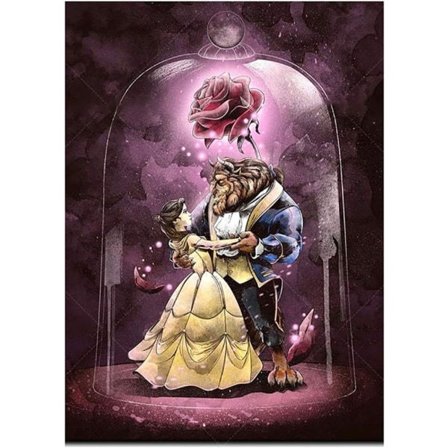 Kaunotar ja Pedo - Diamond Painting -sarjakuva koristeellinen maalaus - 30*40cm täysi timantti