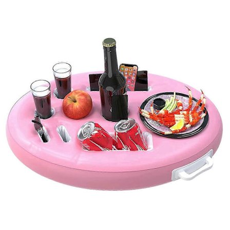 Uppblåsbar Dryckeshållare, 2-i-1 Uppblåsbar Dryckeshållare, Flytande Ölhållare, Uppblåsbar Dryckeshållare, Pool Flytande Dryckeshållare