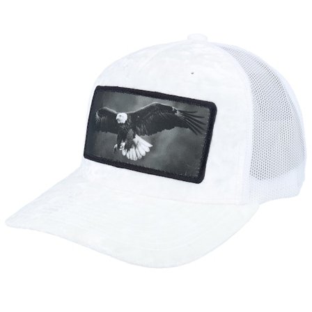 Calza Pennello - White - trucker - Cap - Eagle Big Patch Velvet White Trucker - Hatstore
