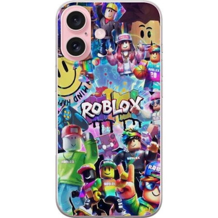 Yhteensopiva Puhelinkuori Apple Apple iPhone 16 Suuri värikäs Roblox-maailma monilla hahmoilla, energinen pelikuvaus täydellinen lastenhuoneisiin j
