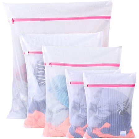 (1XL+2L+2M) 5-pak vaskenet, vasketøjnet, vasketøjpose