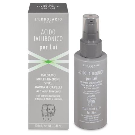 L'Erbolario Balsamo Viso Barba Capelli Acido Ialuronico Per Lui