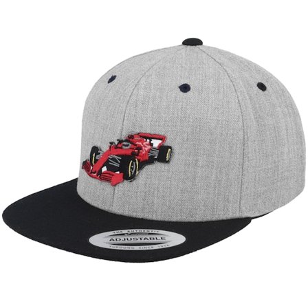 Kiddo Cap - Grey - snapback - Cap - Kids Red Racing Car Heather Grey/Black Snapback - Hatstore