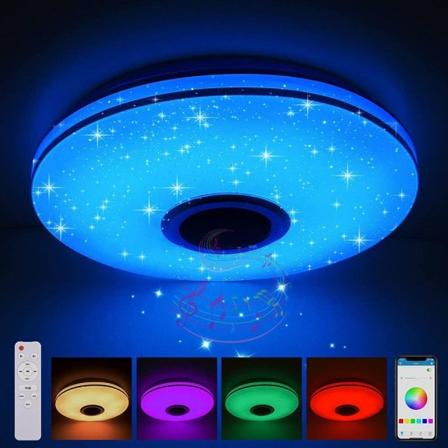 RGB-taklampa LED-taklampa Musikhögtalarlampa