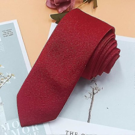 Herr Röd slips 6cm Smal