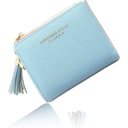 Store Black Friday-tilbud! Kortholder Kortlommebok Liten Lommebok Multi for Kvinner Jenter Barn (Blå)