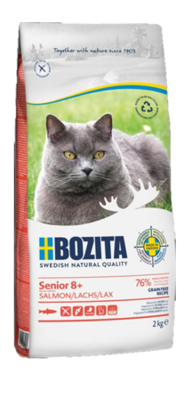 Bozita Katt - Senior 8+ Kornfri laks 2 kg - Katt - Kattefôr & kattemat - Tørrfôr for katt - ZOO.no