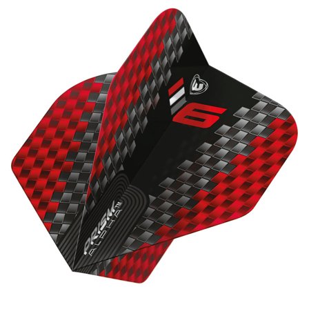Winmau Prism Alpha Black & Red Dart Flights | Winmau.com
