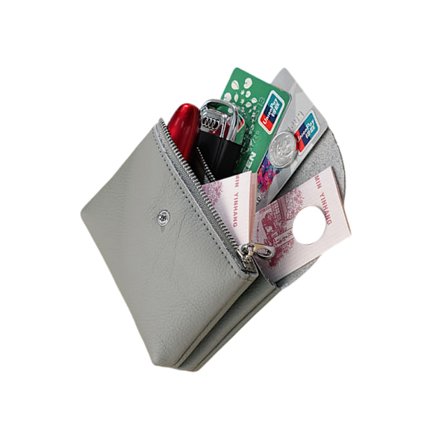 Nahkainen kolikkolaukku naisille Grey