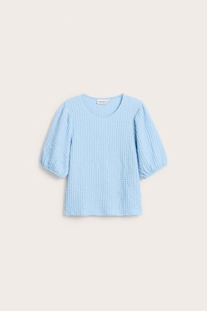 Kappahl | Topp med korte puffermer | Lyseblå