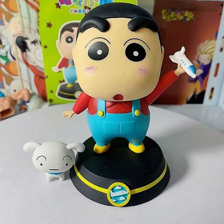 Anime Crayon Shin-chan Actionfigur Leksaker Kawaii Dockor Manga Figurine Modell Present(En Storlek)