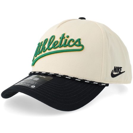 Nike MLB - MLB Beige adjustable Caps - "Oakland Athletics Rise Natural/Black A-frame Adjustable " @ Hatstore