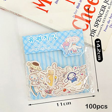 100 Ark Kreative Tegneserie Kapybara Papirvarer Klistremerker DIY Dekor