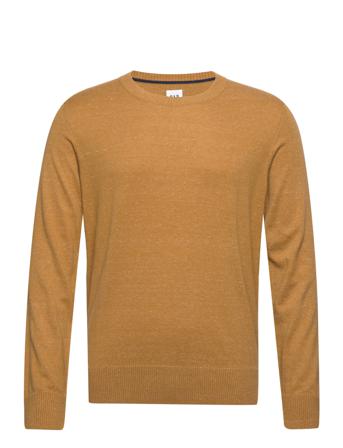 V-Core Cotton Crew Strikkegenser M. Rund Krage Brun GAP