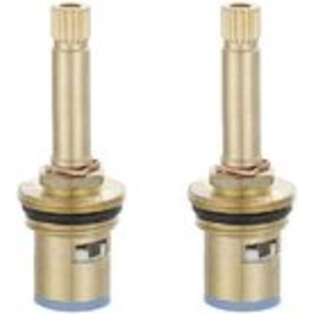 2-delt vandhaneventilsæt, 1/2-tommers messing kop-krop tallerken vandhane reparation, badeværelse og køkkenvask vandhane reservedele, tilfældig farve 