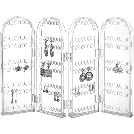 Akryylikorvakoruteline Korvakorujen esittelyteline Korvakorujen säilytysteline Korvakorujen säilytyslaatikko