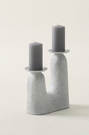 Jotex - Lysestage Hvid/prikket - BUILDER - Køb Lysestager hos Jotex