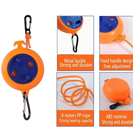 Bærbar Reiseklesline, Justerbar 26 fot Camping Klesline