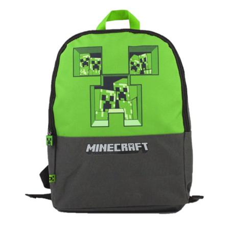 Minecraft Pixel Creeper Backpack One Size Grå/grön