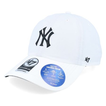 47 Brand - MLB Vit unconstructed Keps - New York Yankees MLB 47 Clean Up Cap White Dad Cap @ Hatstore