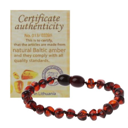 Naturlig Baltic Amber Armbånd for bitringer Baltic Amber Anklet Baby Bead smykker