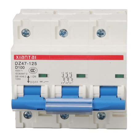 Miniatyrstrømbryter 3P 100A 400V Høy sikkerhet Overbelastningsbeskyttelse for hjem og industri