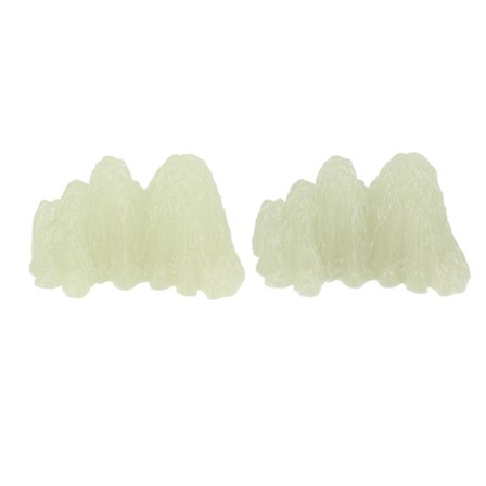 2 stk. Grøn Fluorit Lysende Krystalprøve til Akvariedekoration