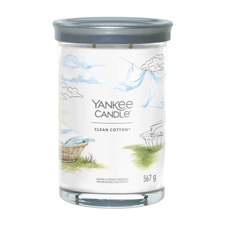 Yankee Candle Signature Tumbler Candles Clean Cotton 567g - Candela Profumata
