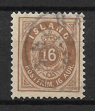 Island 1875 - AFA 9 - Stemplet