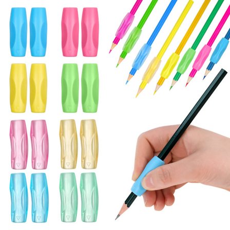 Silikonegreb Penneholder 16 Blyantsgreb Grebholder Blyant Skrivehjælpemiddel til Pen Børn Ergonomisk Skrivehjælpemiddel til Børn