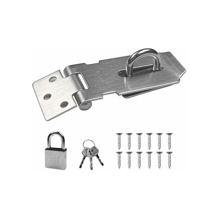 Ruosimaton teräksinen oven lukko, puutarhalukko, rikkoutumaton puisen oven lukko, makuuhuoneen kylpyhuoneen oven varastolukko