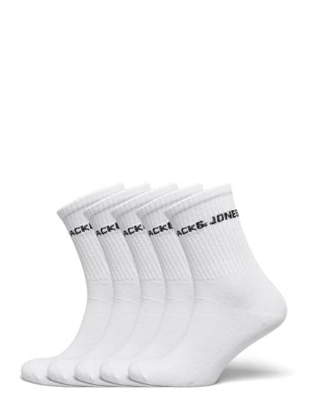 Jacbasic Logo Tennissock 5 Pack Noos Jnr Sockor Strumpor White Jack & J S