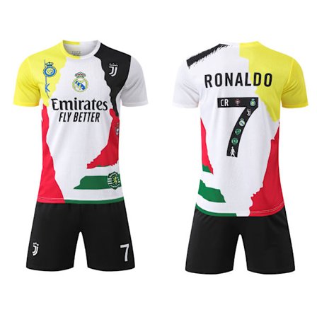 2025-2026 Real Madrid minnesutgåva C Ronaldo nr 7 retro fotbollsuniform barn vuxen tröja version C Ronaldo home number 7