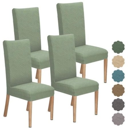Stolbetræk, elastisk, aftageligt vaskbart moderne betræk til hotel, restaurant dekoration (grøn) - Perfet